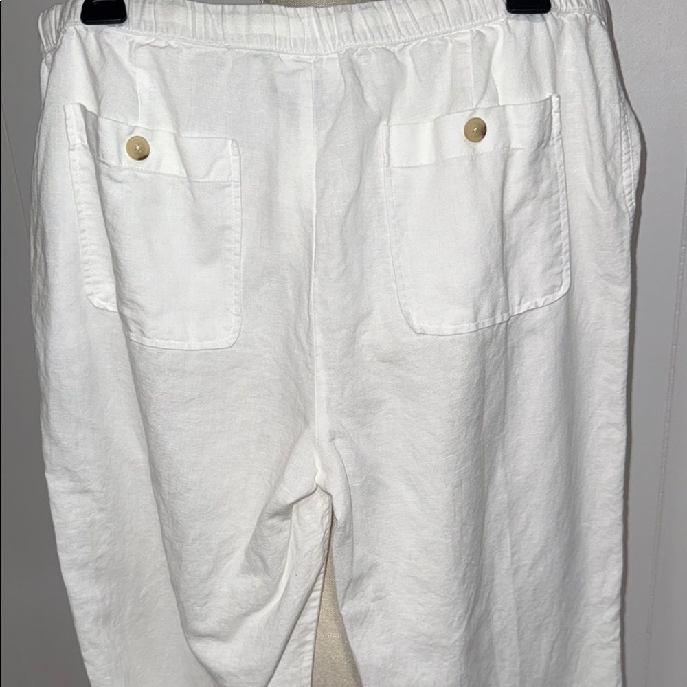 White Drawstring Pants - Picture 4 of 6